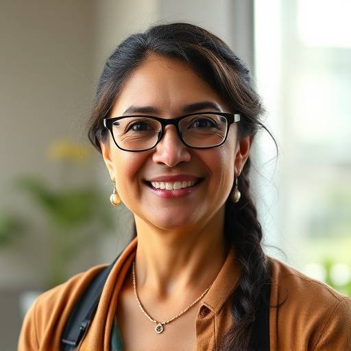 Portrait of Olivia Green, PhD, Professor of Environmental Science, looking dedicated and knowledgeable.